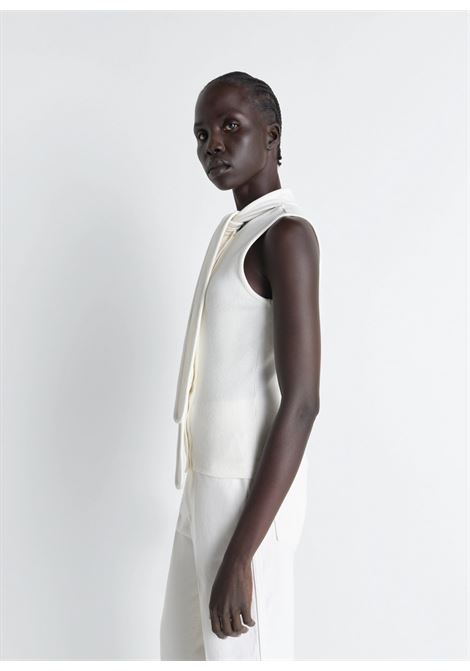 asymmetrical fitted top woman white LEMAIRE | TS0004 LJ1030WH086